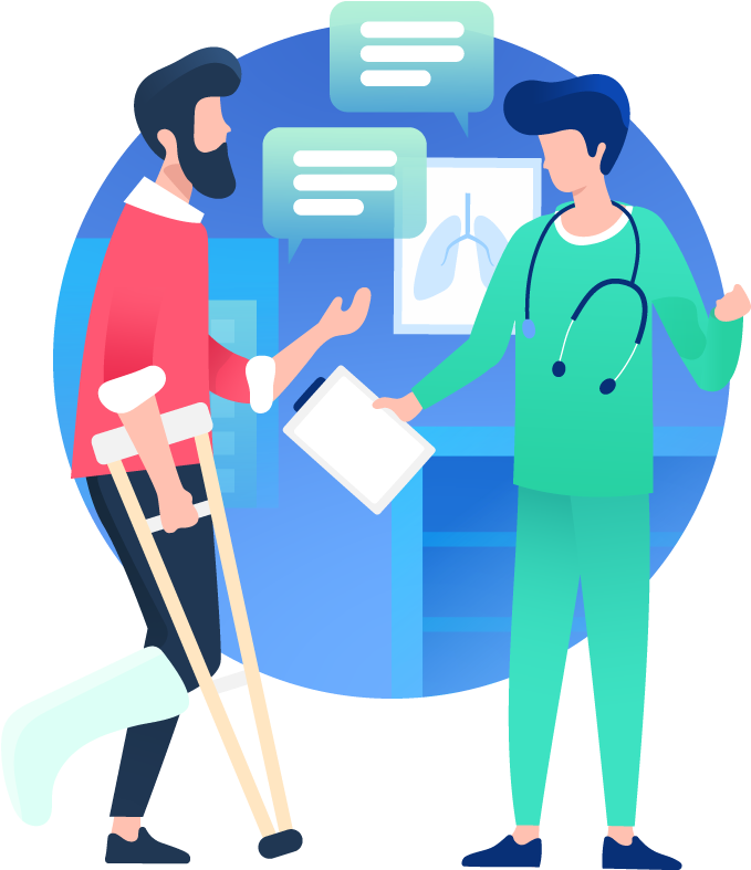 Patient Consultation With Doctor Illustration PNG image