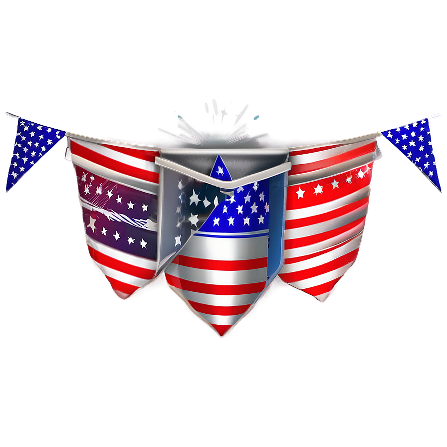 Patriotic 4th Of July Banner Png 05212024 PNG image