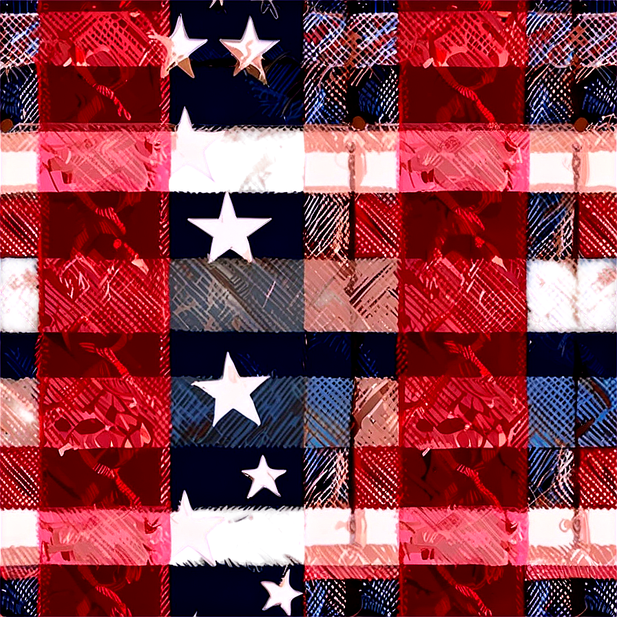 Patriotic American Plaid Png 06272024 PNG image