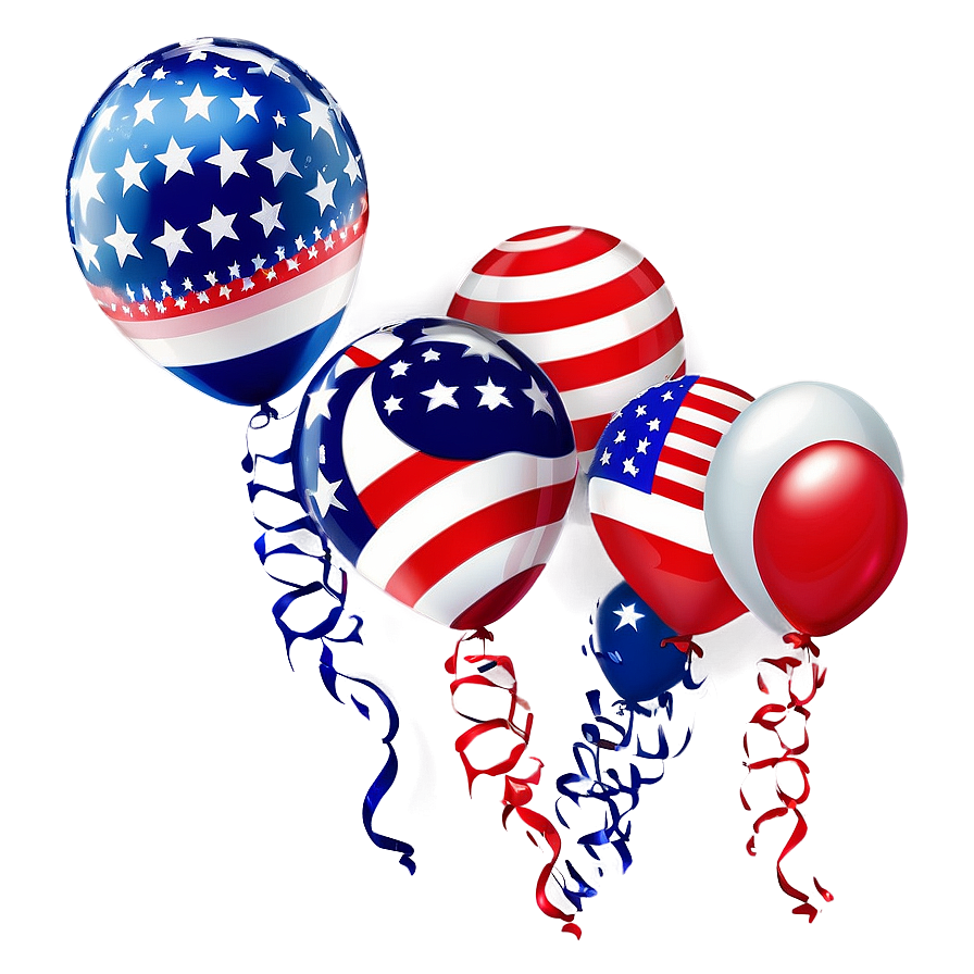 Patriotic Balloons 4th Of July Png 89 PNG image