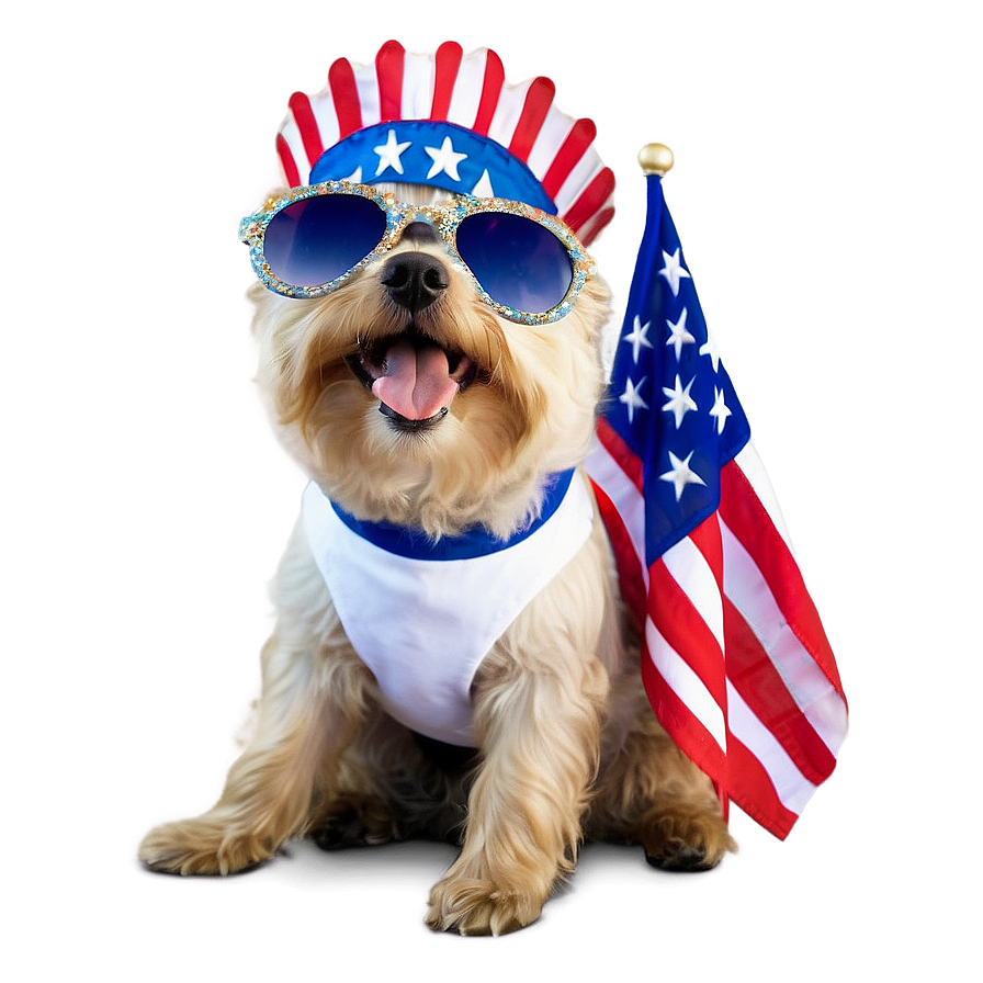 Patriotic Dog Costume On 4th Of July Png Leu PNG image