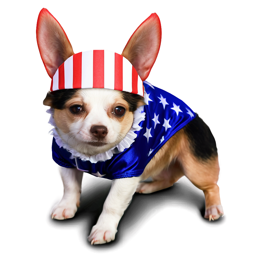 Patriotic Dog Costume On 4th Of July Png Nmq PNG image