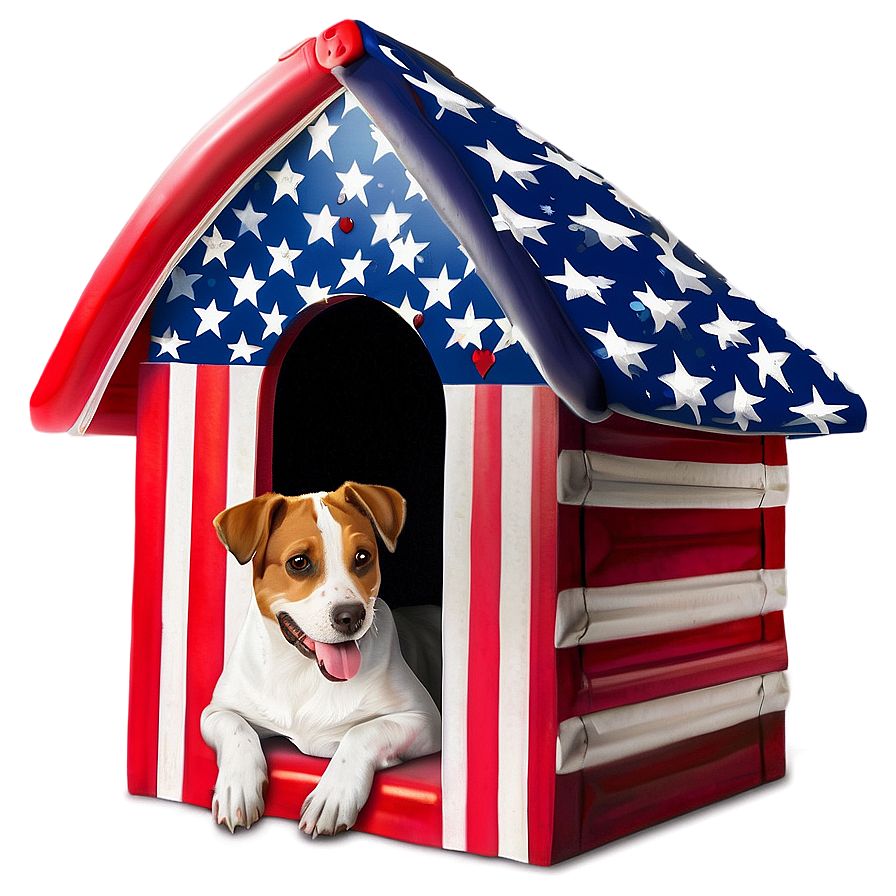 Patriotic Dog House Png Iil65 PNG image