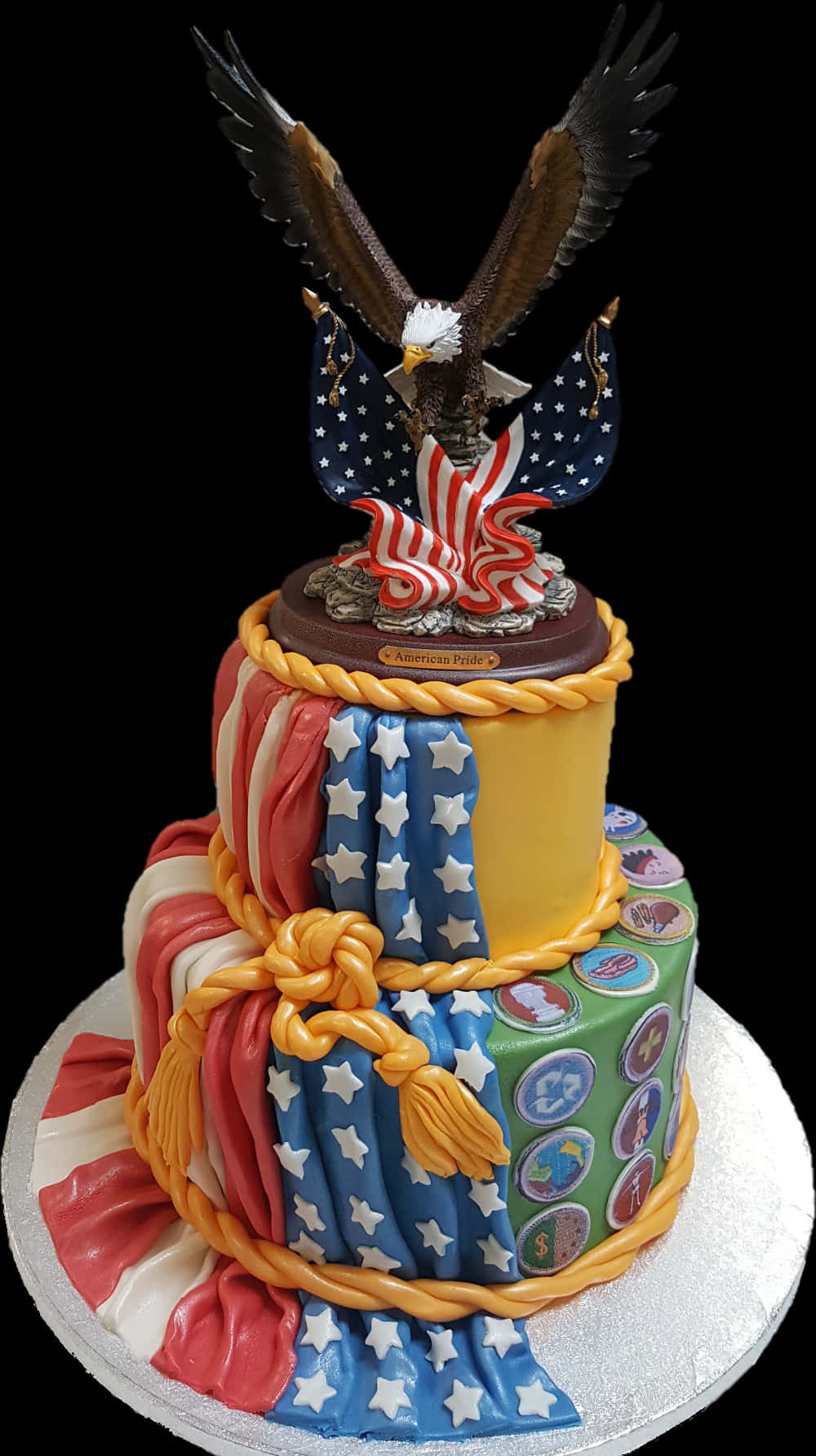 Patriotic Eagle Themed Cake PNG image