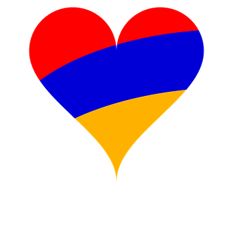 Patriotic Heart Armenia Graphic PNG image