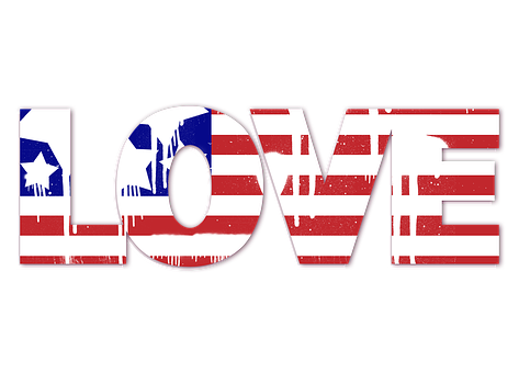 Patriotic Love Graphic PNG image