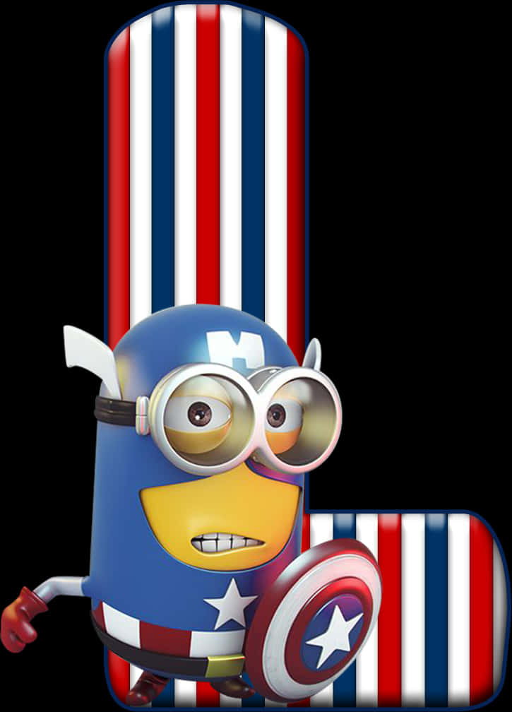 Patriotic Minion Costume Clipart PNG image