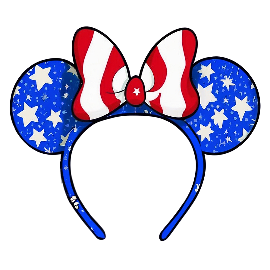 Patriotic Minnie Mouse Ears Png Kxt25 PNG image