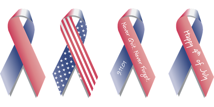 Patriotic Ribbon Set PNG image