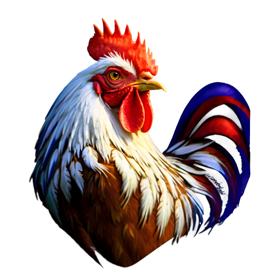 Patriotic Rooster Art Png Uou PNG image