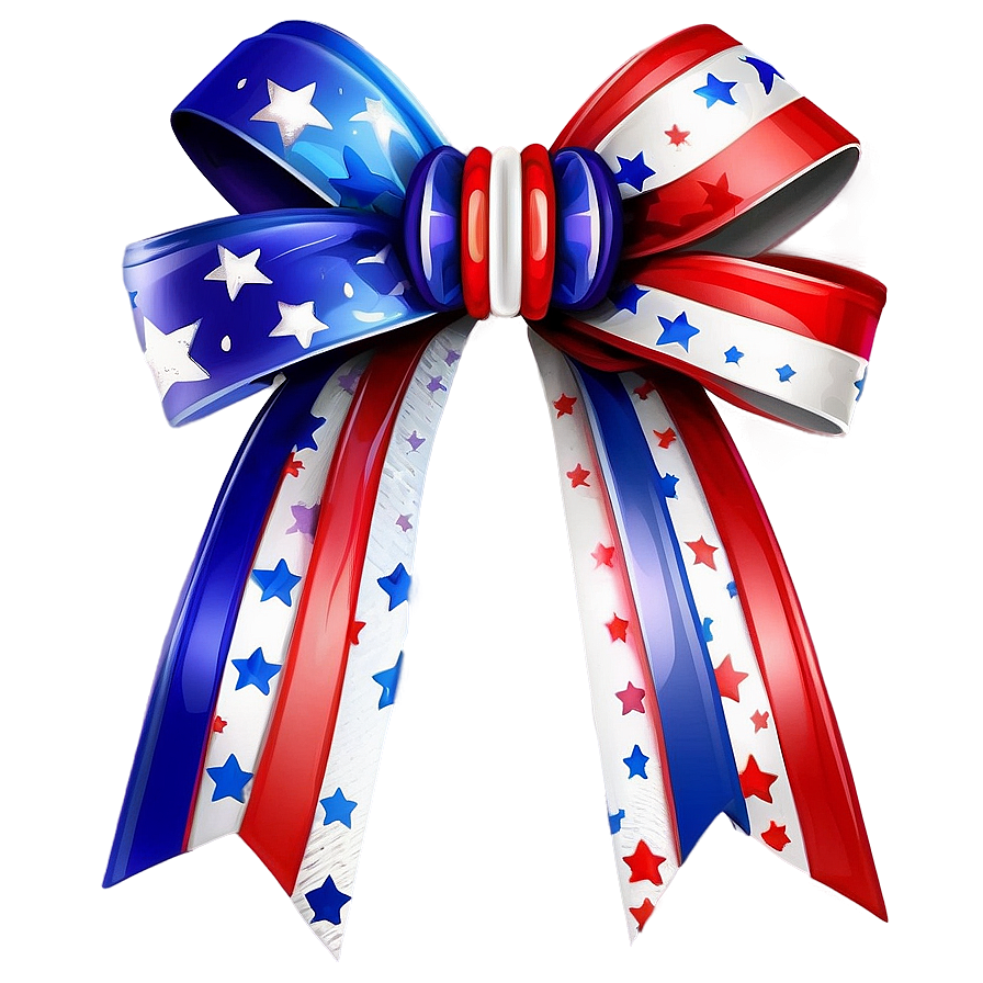 Patriotic Star Gift Bow Png 7 PNG image