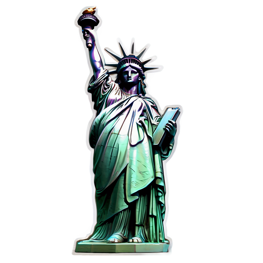 Patriotic Statue Of Liberty Emblem Png Myl37 PNG image