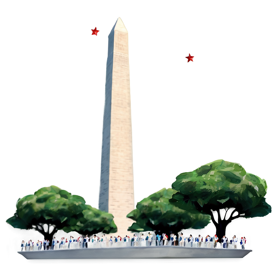 Patriotic Washington Monument Scene Png Egg12 PNG image