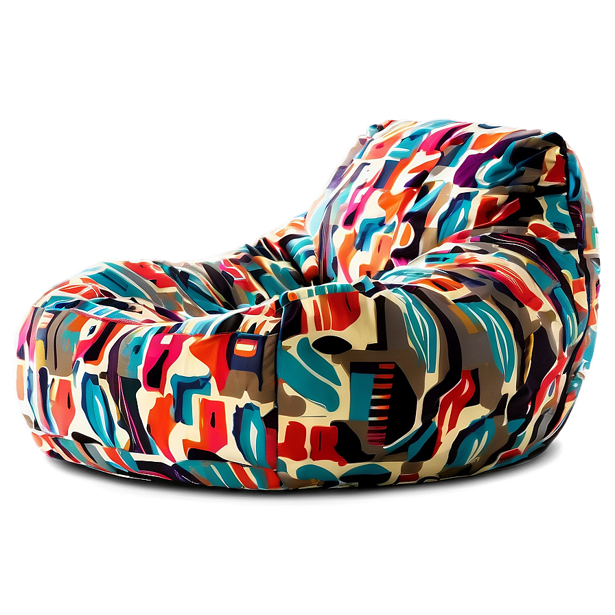 Patterned Bean Bag Chair Png Ffi PNG image