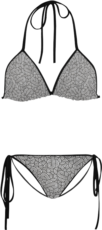 Patterned Bikini Set Graphic PNG image