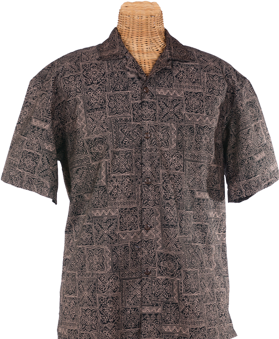 Patterned Polo Shirt Display PNG image