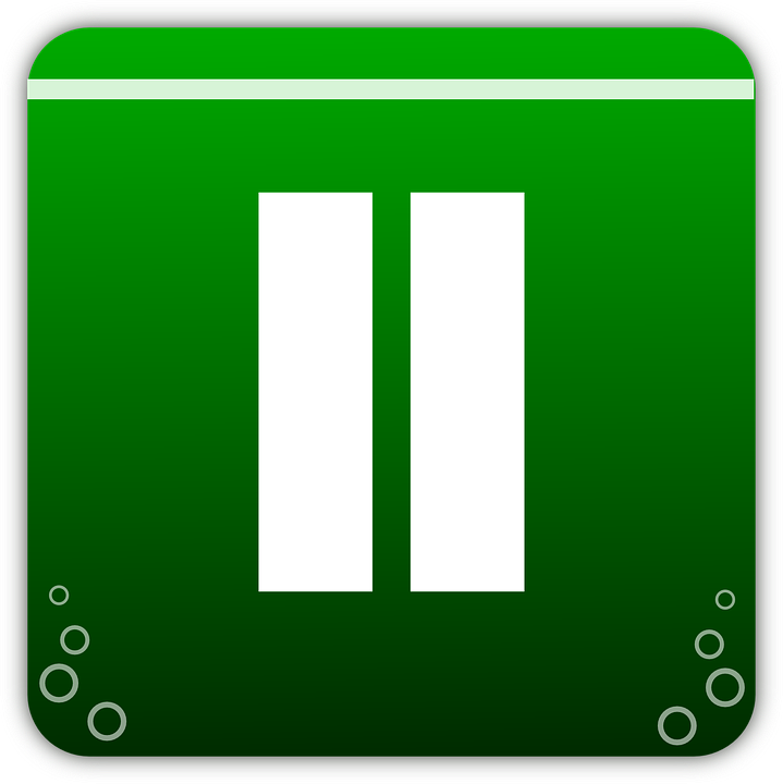 Pause Button Icon Green Background PNG image