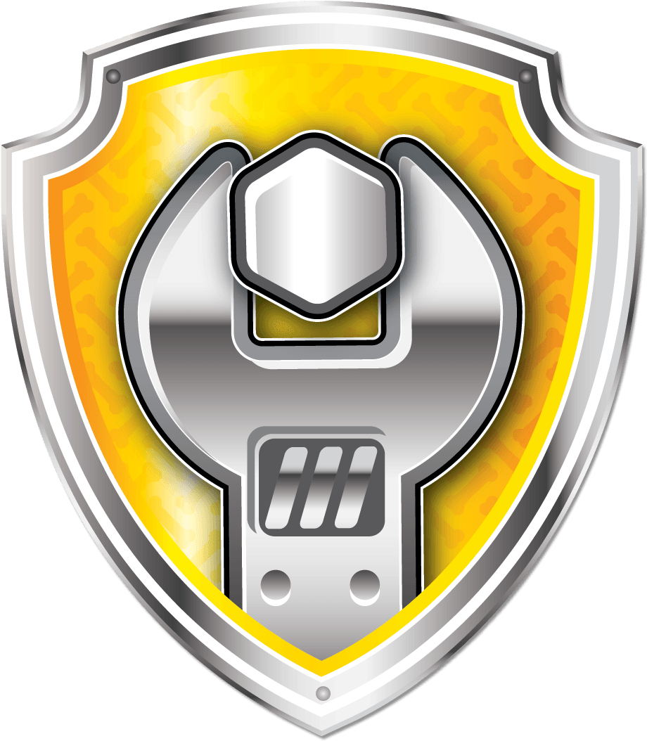 Paw Patrol Badge Rubble PNG image