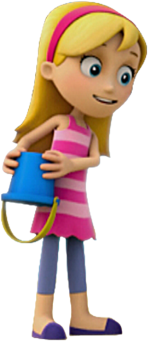 Paw Patrol Character Katie With Bucket PNG image
