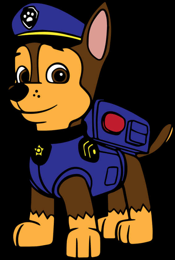 Paw Patrol Chase Character PNG image