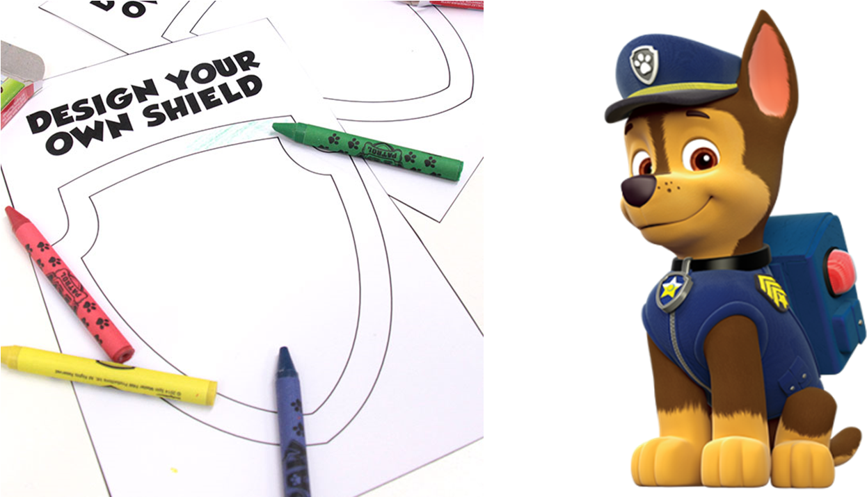 Paw Patrol Chase With Coloring Activity PNG image