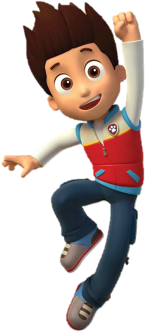 Paw Patrol Ryder Jumping Action PNG image