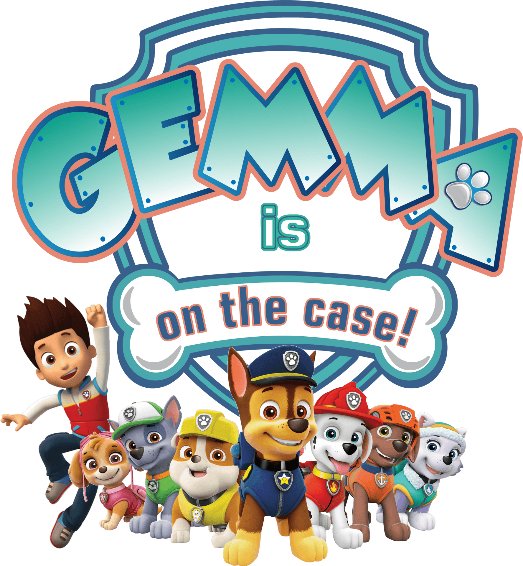 Paw Patrol Team On The Case PNG image