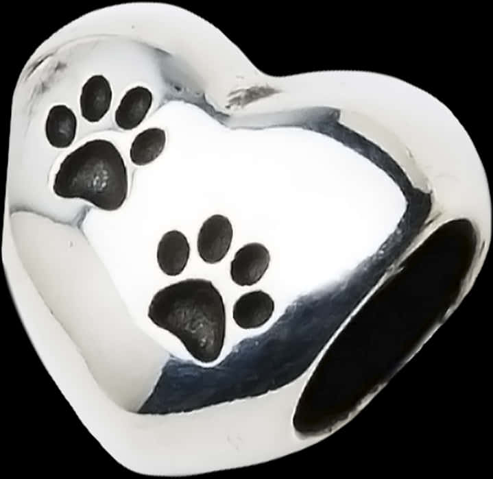 Paw Print Heart Ring PNG image
