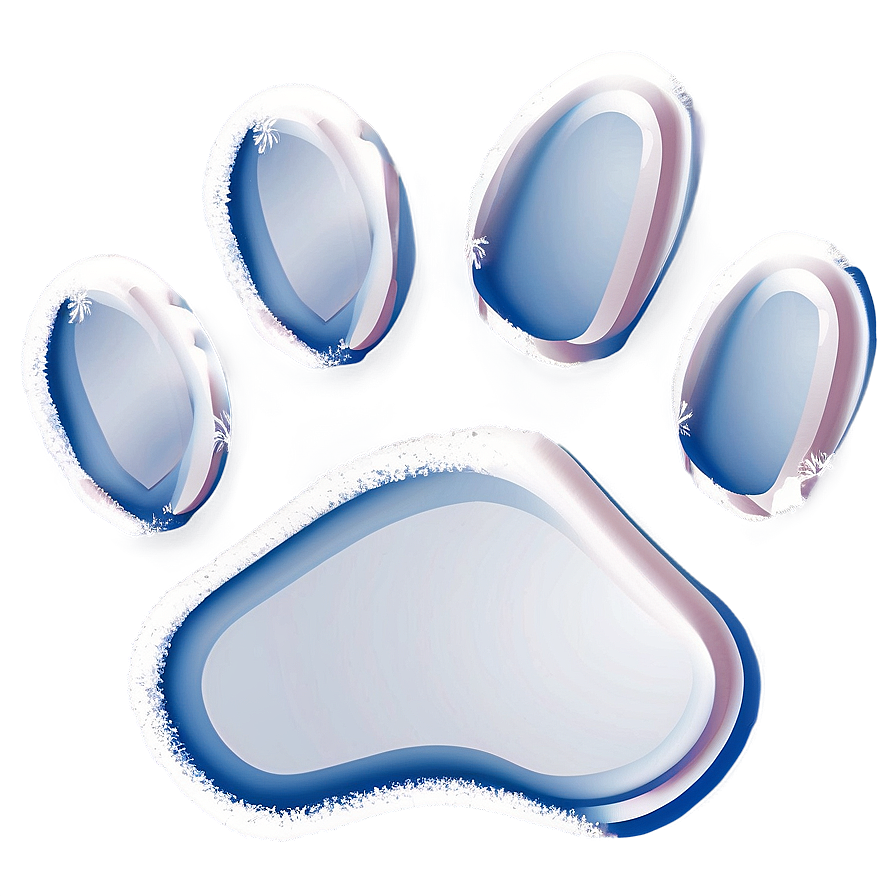 Paw Print In Snow Png Qll PNG image
