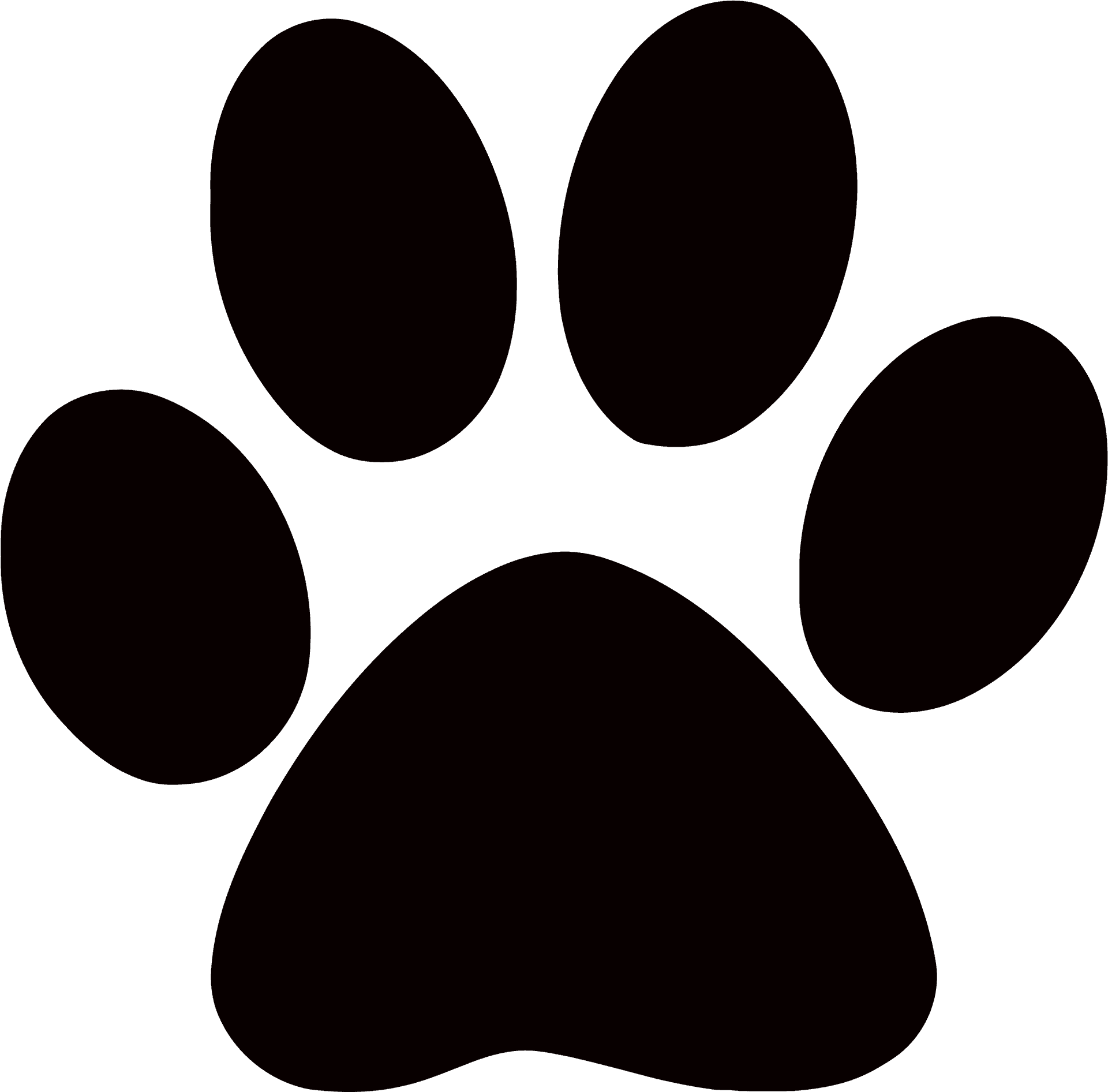 Paw Print Silhouette Graphic PNG image