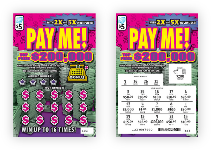 Pay Me Lottery Tickets Scratch Offs PNG image