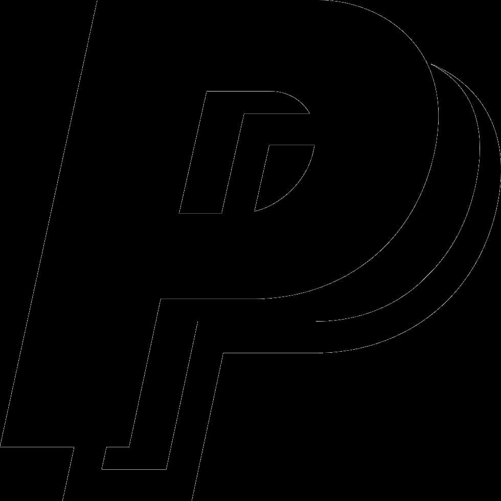 Pay Pal Logo Blackand White PNG image