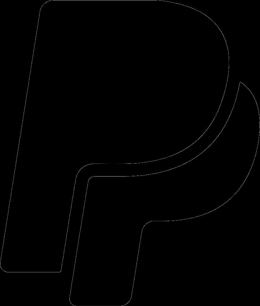 Pay Pal Logo Outline PNG image