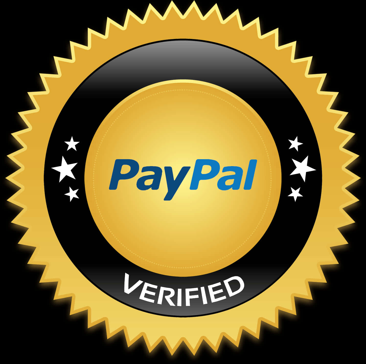 Pay Pal Verified Seal Graphic PNG image