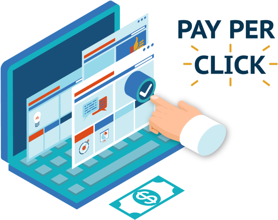 Pay Per Click Advertising Concept PNG image