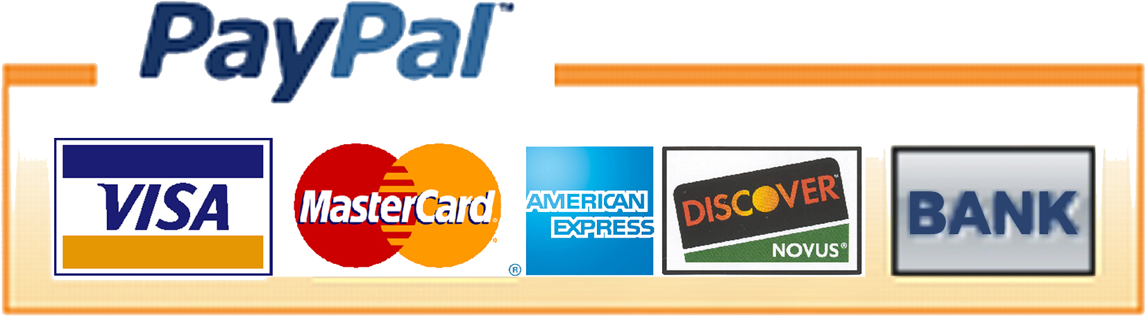 Payment Options Pay Pal Visa Master Card American Express Discover PNG image