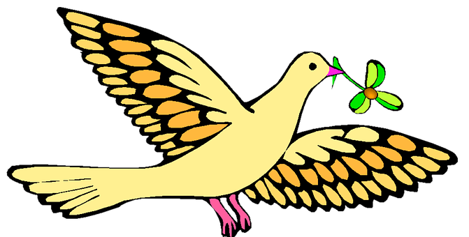 Peace Dovewith Olive Branch Illustration PNG image