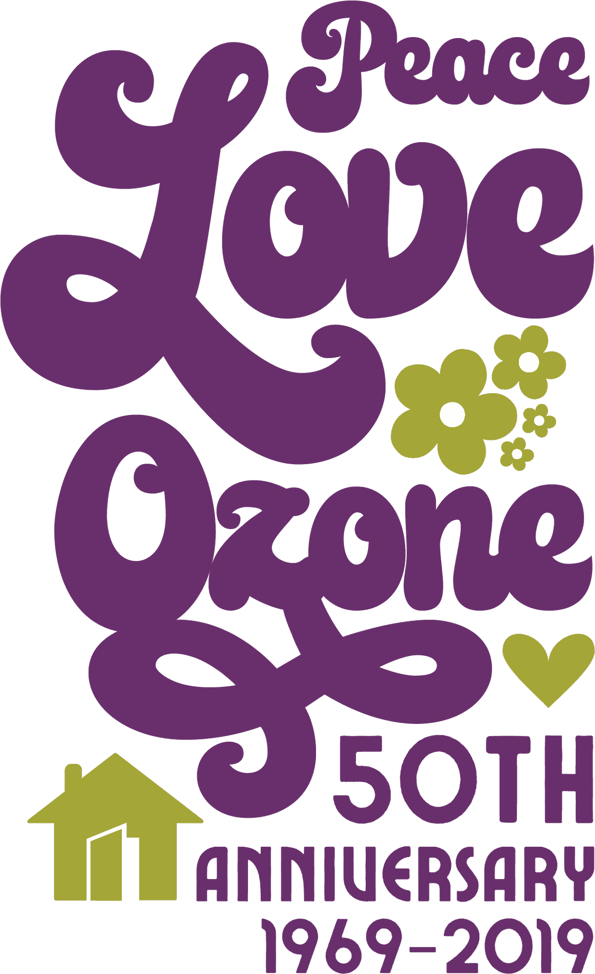 Peace Love Ozone50th Anniversary Graphic PNG image