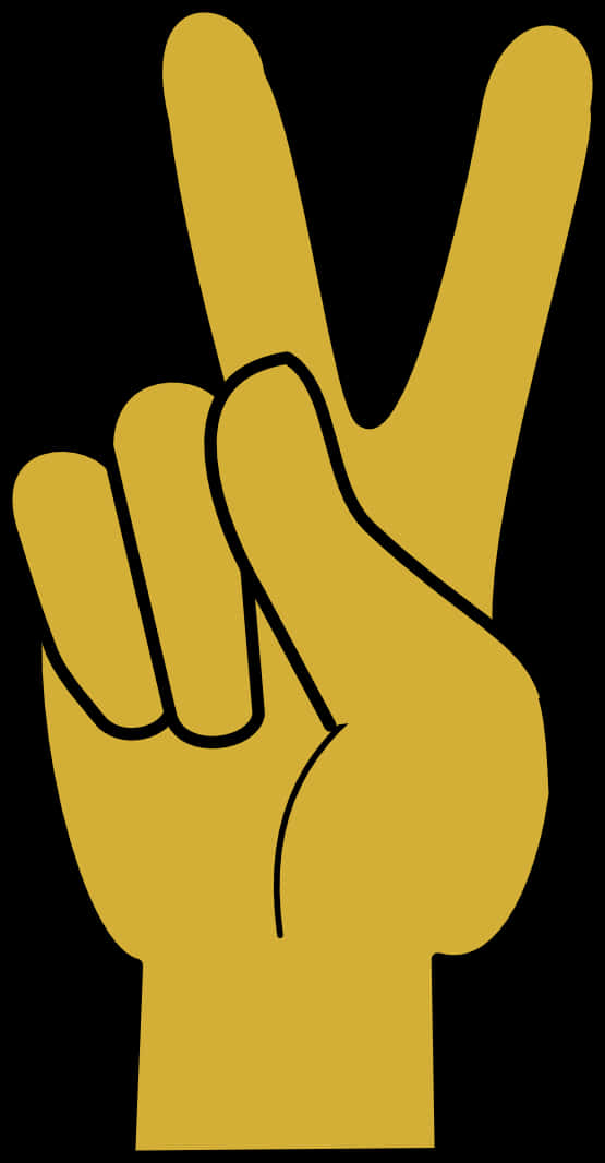 Peace Sign Hand Gesture Graphic PNG image