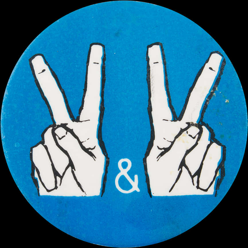 Peace Sign Handsand Ampersand PNG image