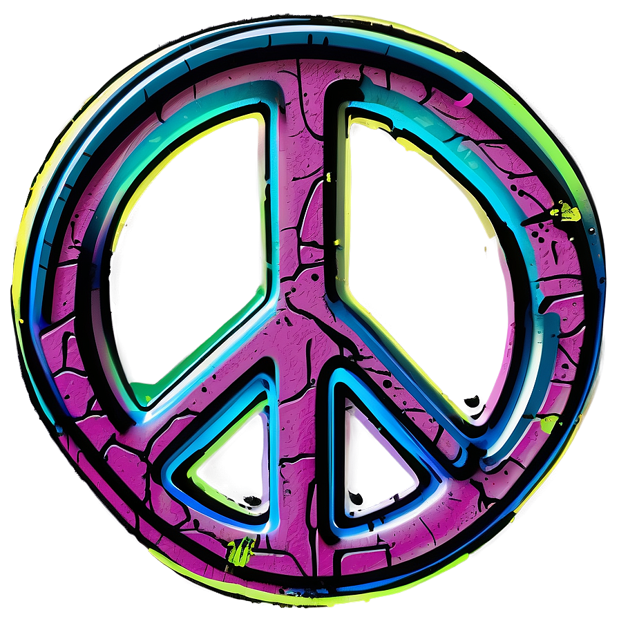 Peace Sign In Graffiti Wall Png 05252024 PNG image