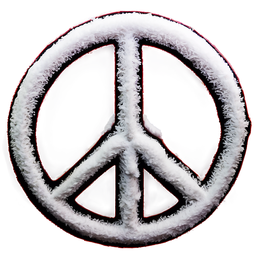 Peace Sign In Snow Png 05252024 PNG image