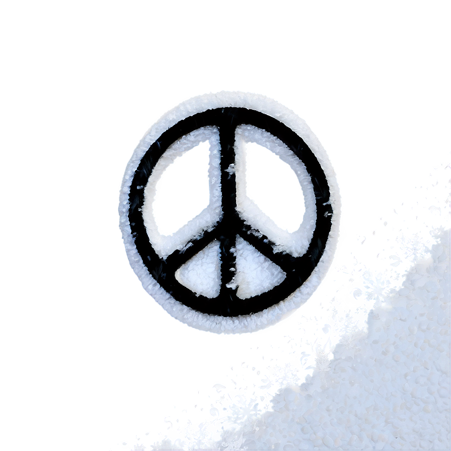 Peace Sign In Snow Png Wle PNG image