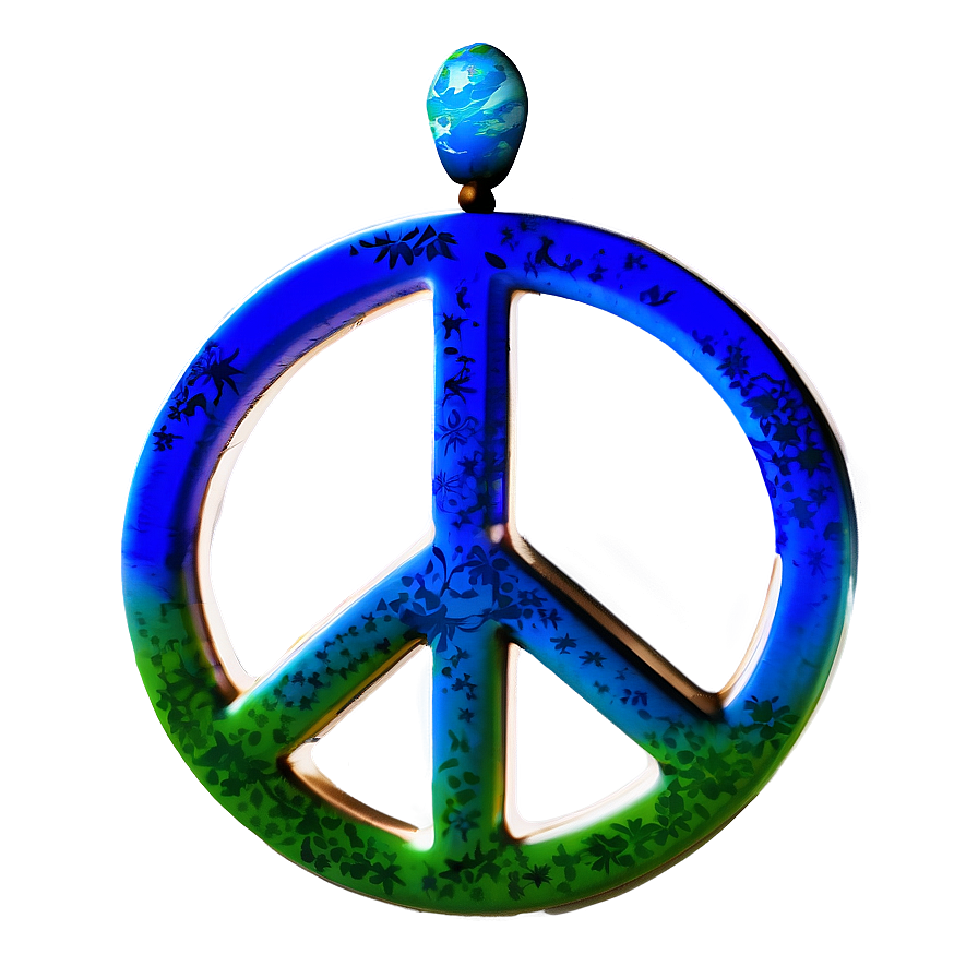 Peace Sign With Earth Png Nmb48 PNG image