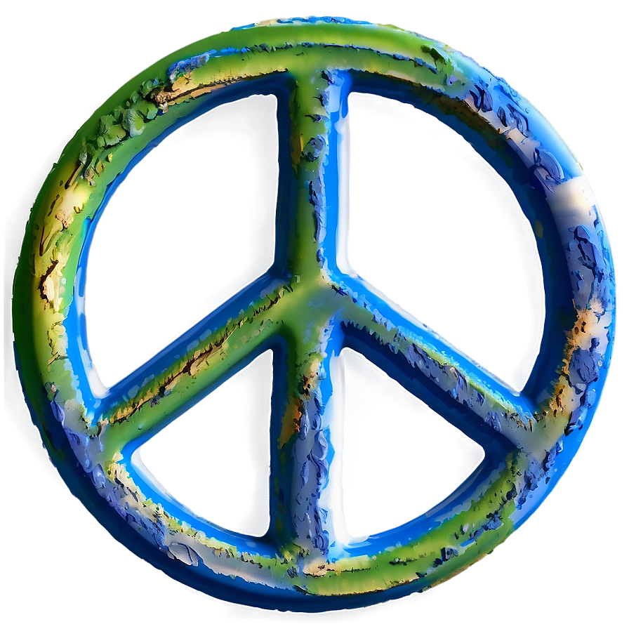 Peace Sign With Earth Png Qmg53 PNG image