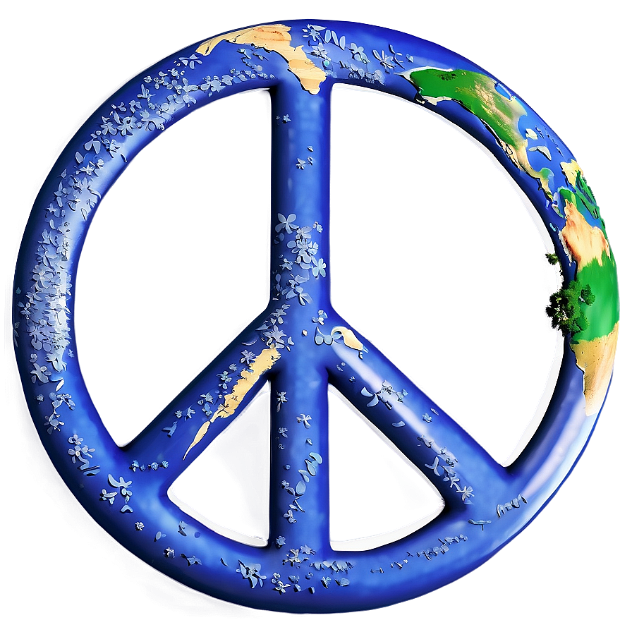 Peace Sign With Earth Png Vyx4 PNG image