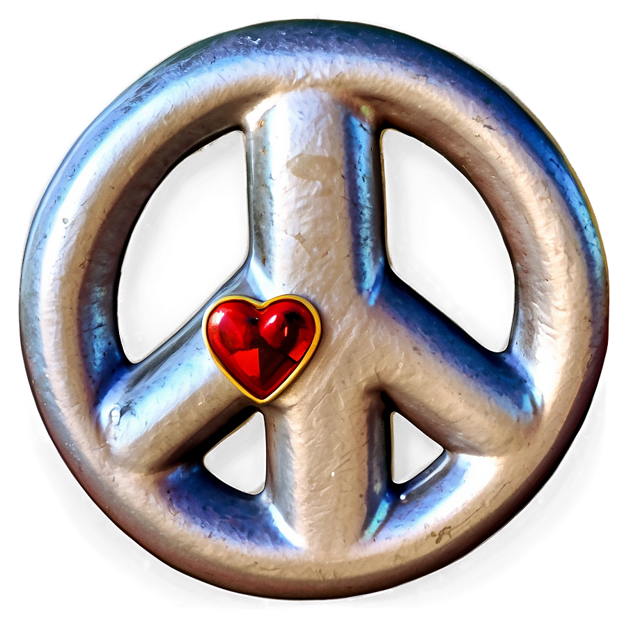 Peace Sign With Heart Png Bgc PNG image