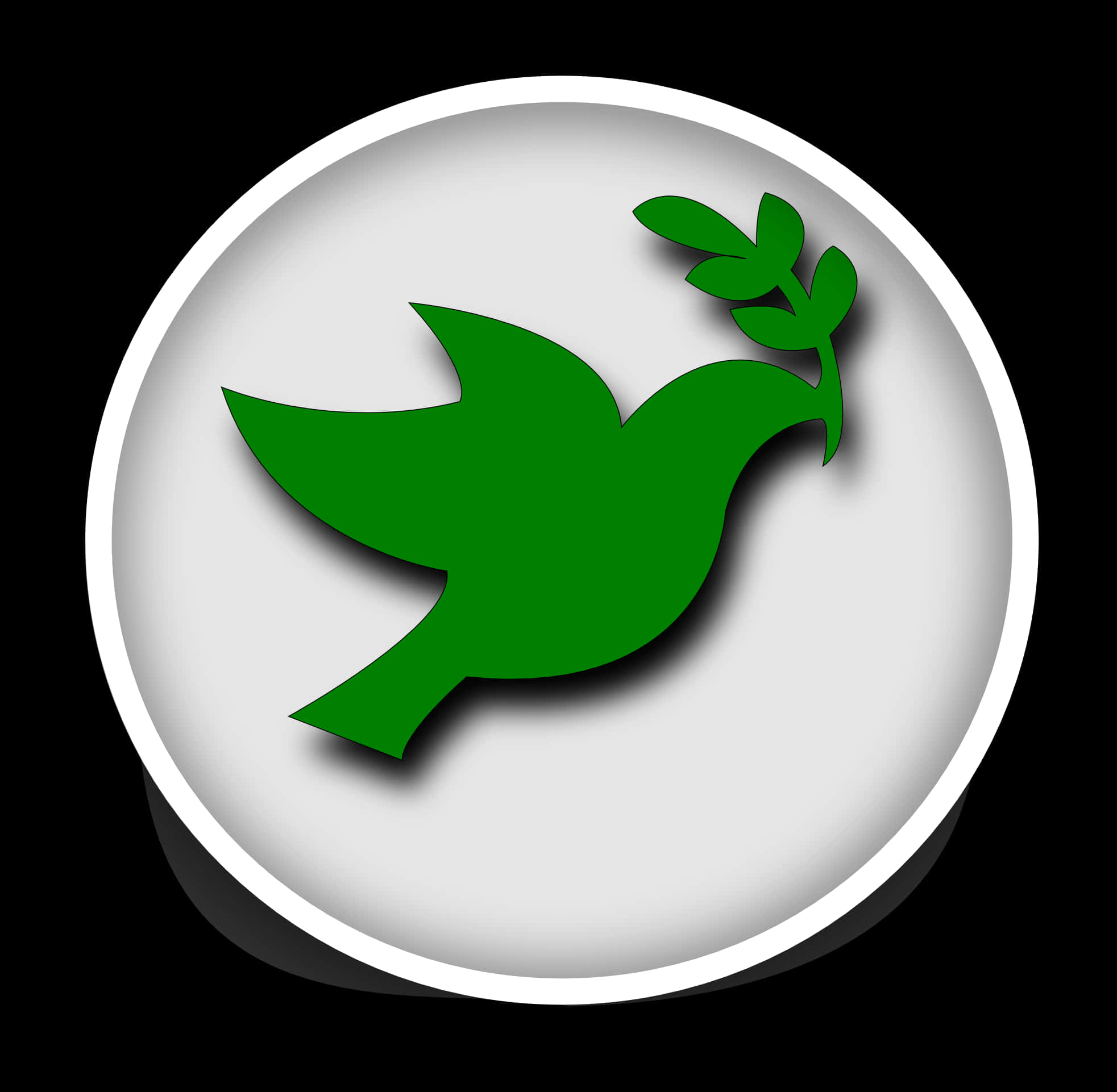 Peace Symbol Dovewith Olive Branch PNG image