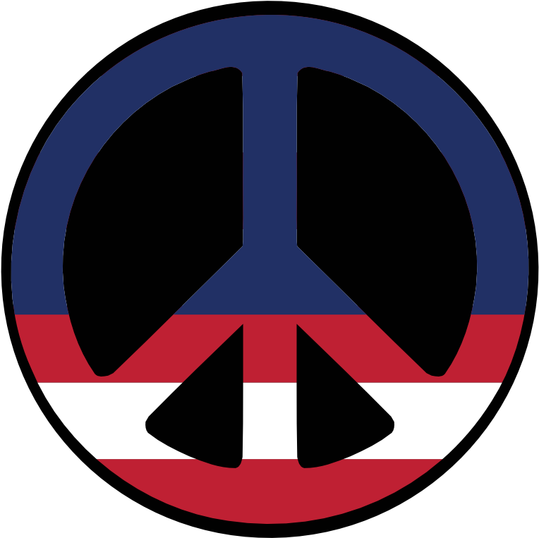 Peace Symbolwith Flag Colors PNG image