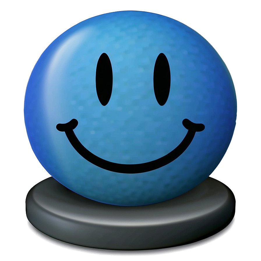 Peaceful Blue Smiley Icon Png 06292024 PNG image